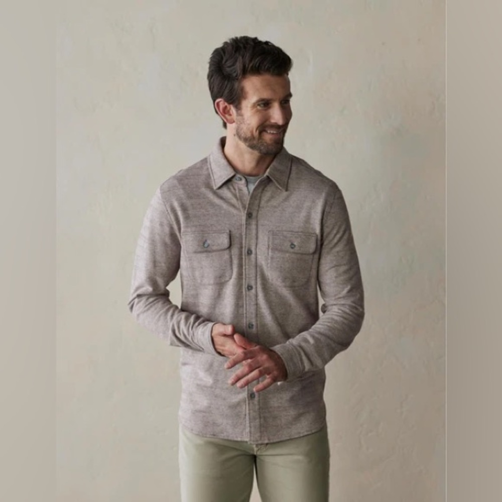 The Normal Brand NWT Textured Knit Shirt in OxBlood